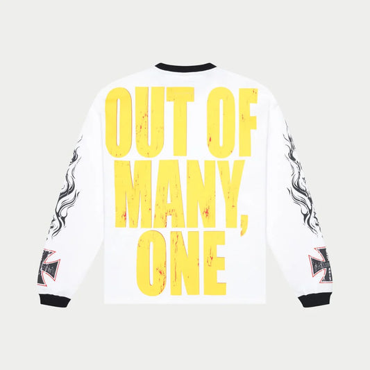 GOD Speed Long Lonely Road Long Sleeve T-shirt (White/Black)