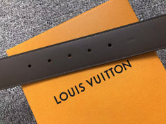 Louis Vuitton Damier Gold LV Initials Belt Brown