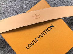 Louis Vuitton Monogram Gold LV Initials Belt Brown