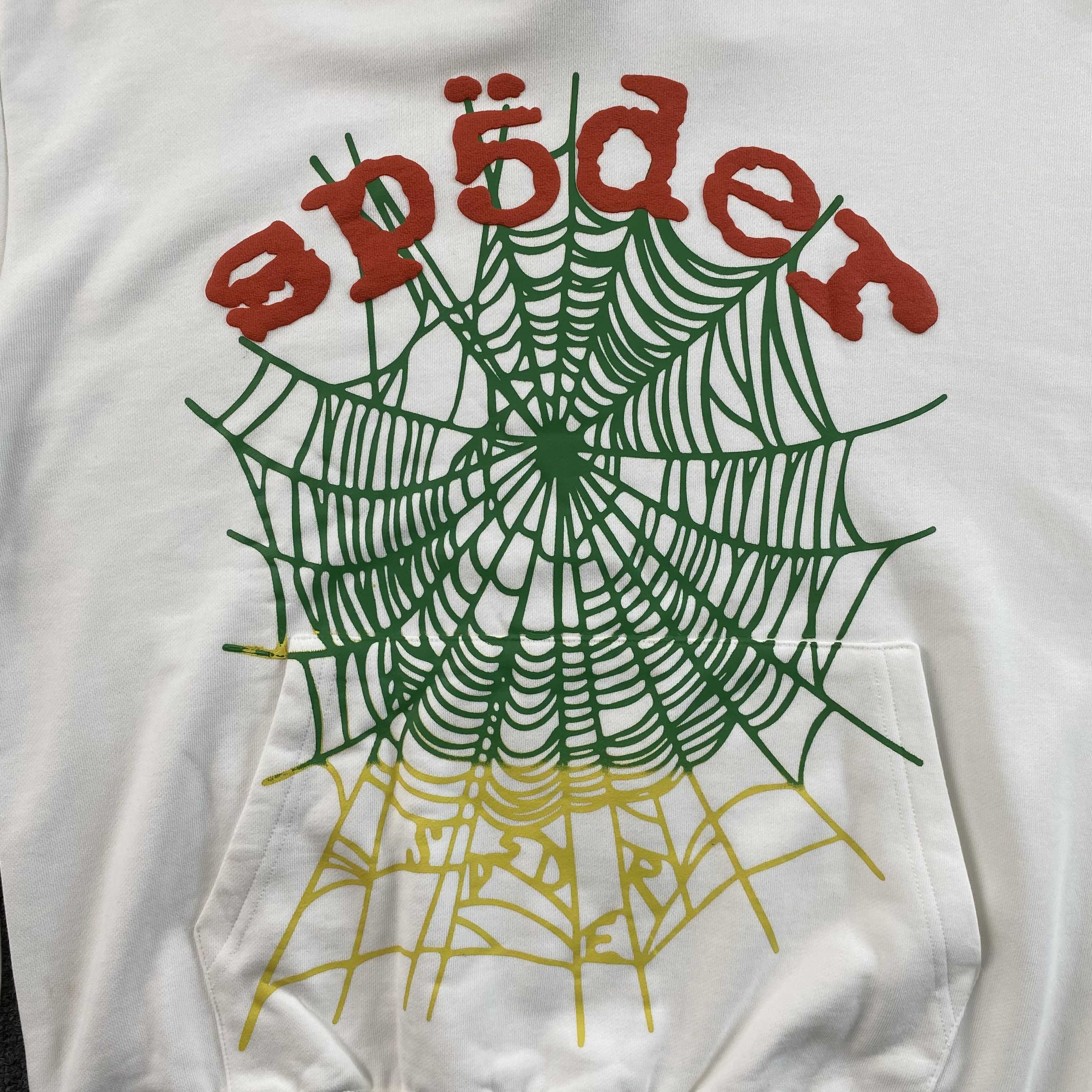 Sp5der OG Web V2 Gradient Hoodie White