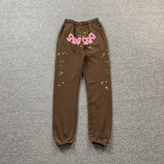 Sp5der Web Sweatpants Brown