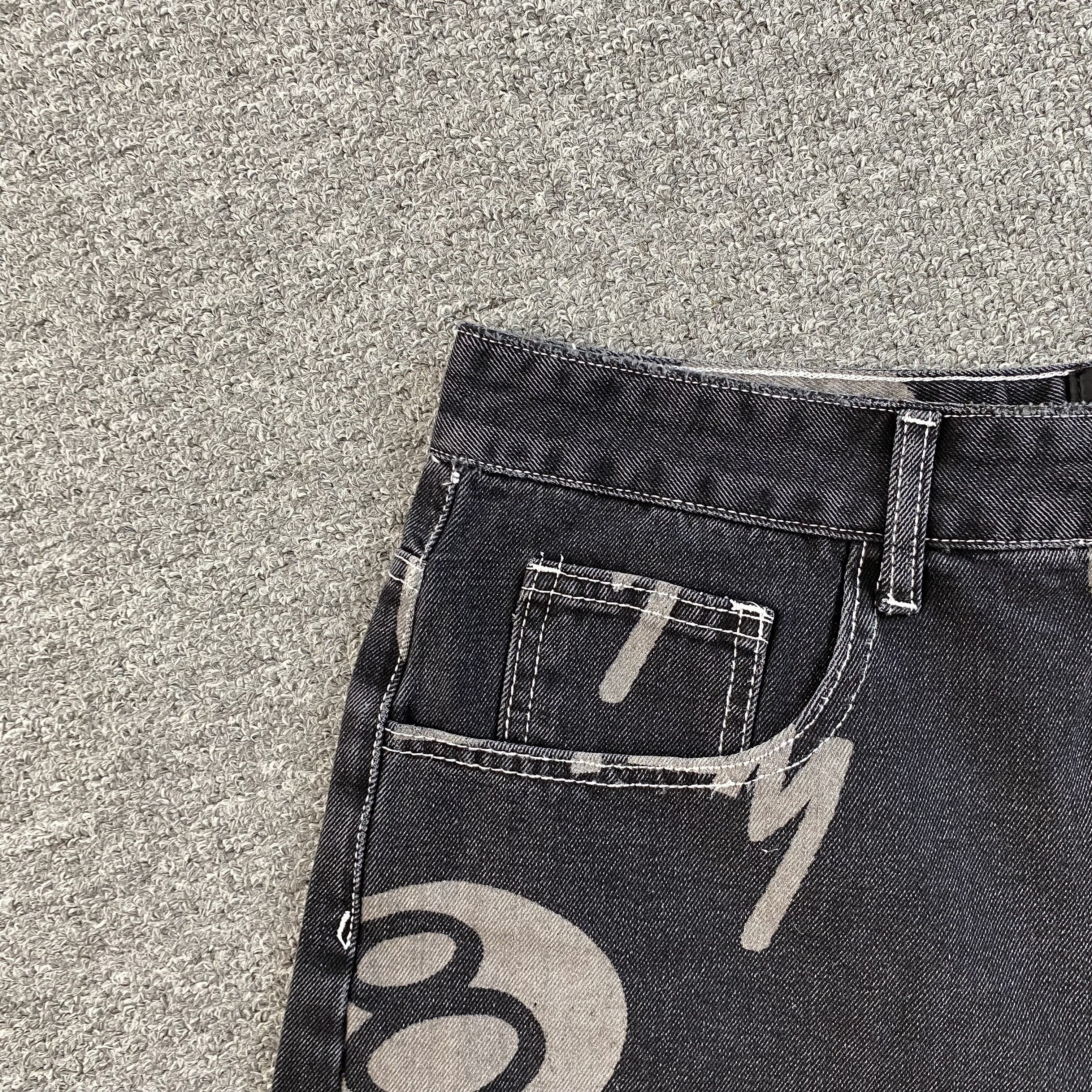Stussy 8 Ball Denim Shorts Black
