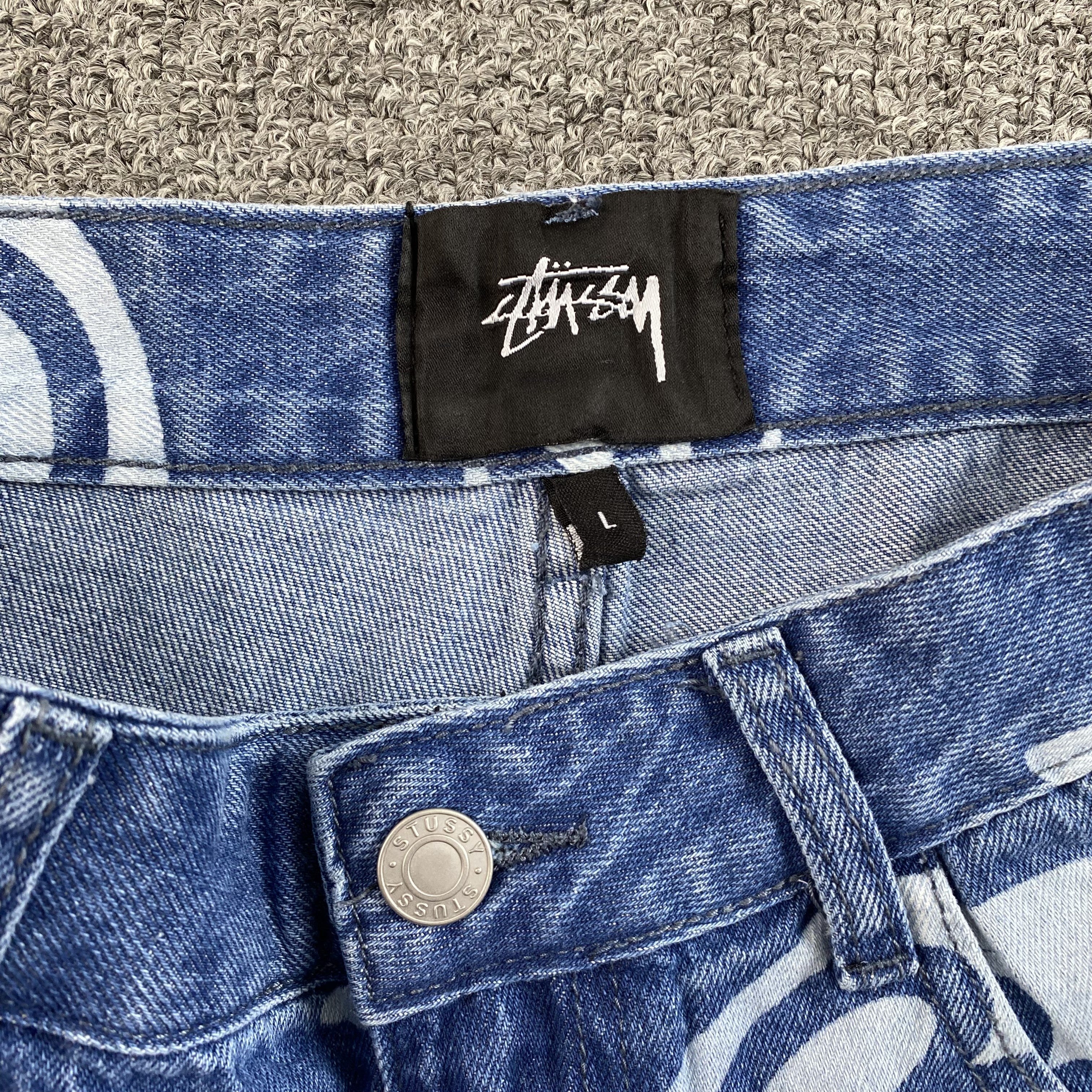 Stussy 8 Ball Denim Shorts Blue