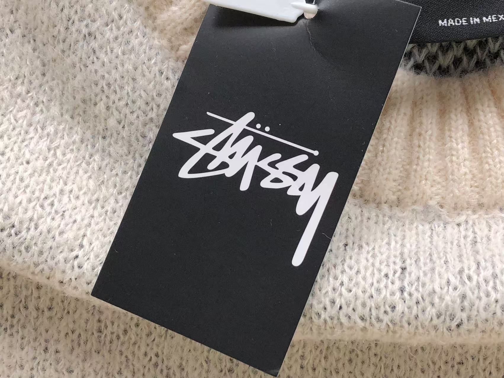 Stussy 8 Ball Knit Sweater Cream