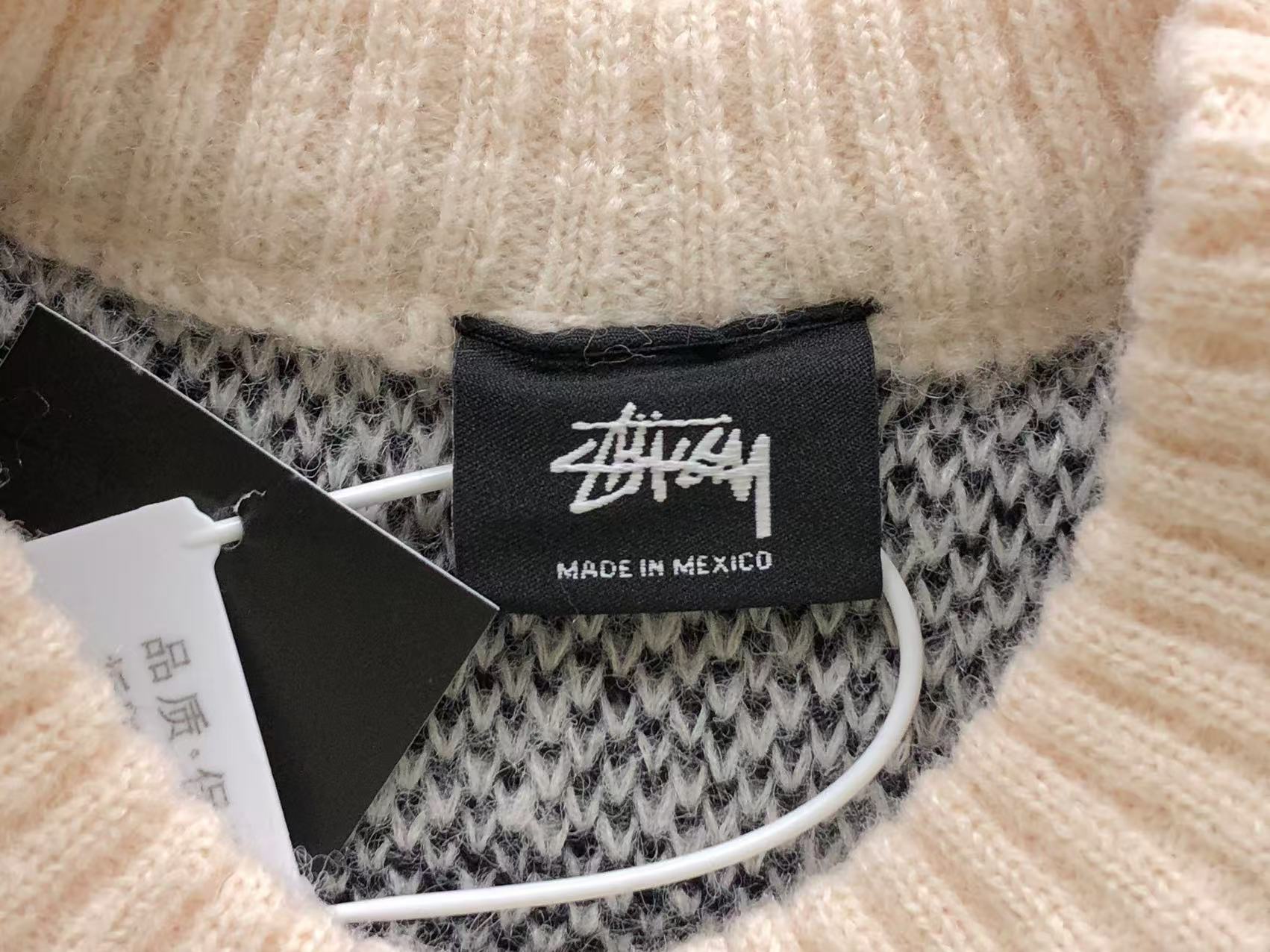 Stussy 8 Ball Knit Sweater Cream
