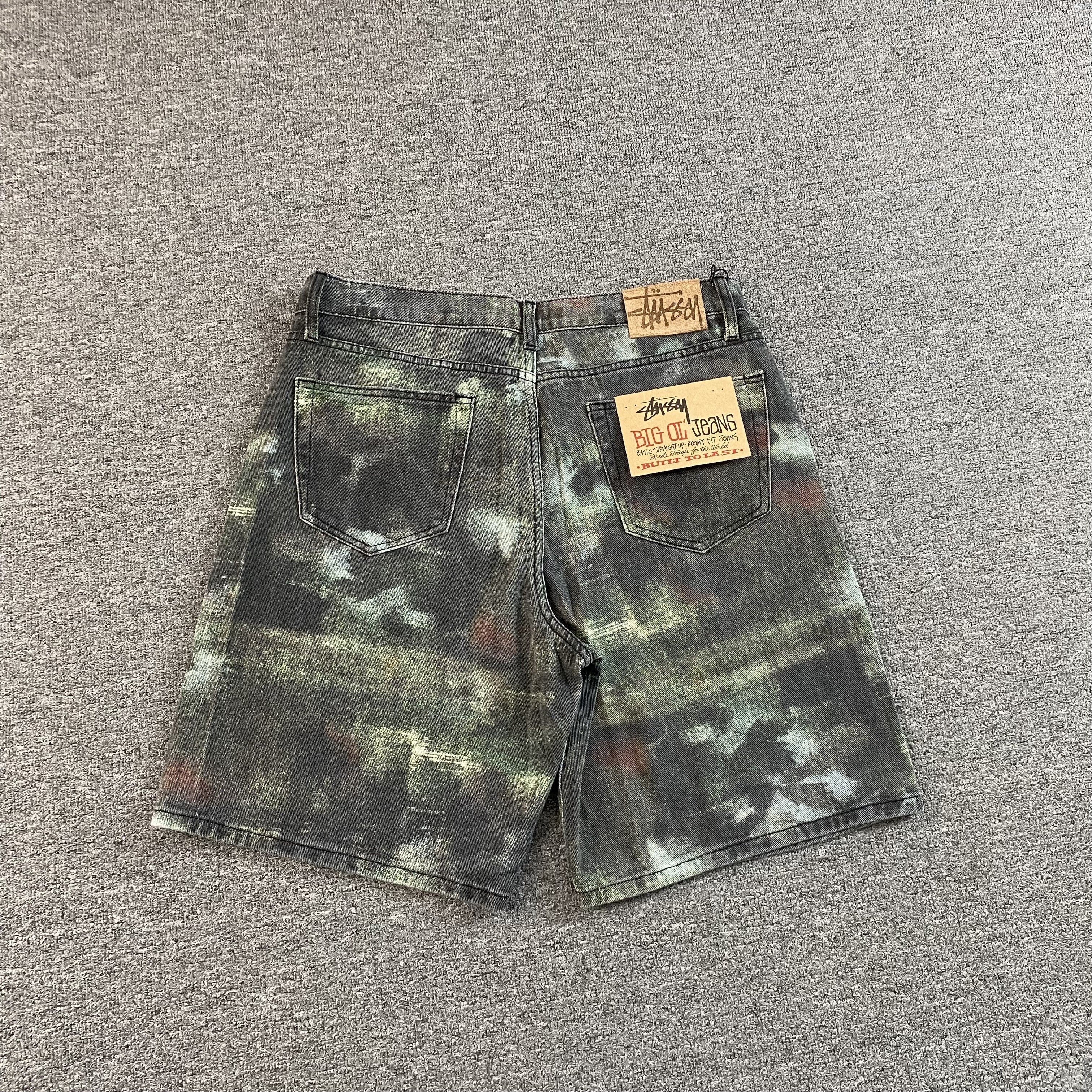 Stussy Big Ol' Stenpat Denim Shorts Camo