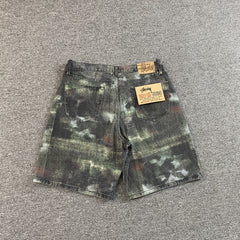 Stussy Big Ol' Stenpat Denim Shorts Camo