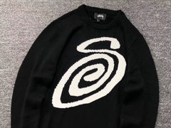 Stussy Curly S Knit Sweater Black
