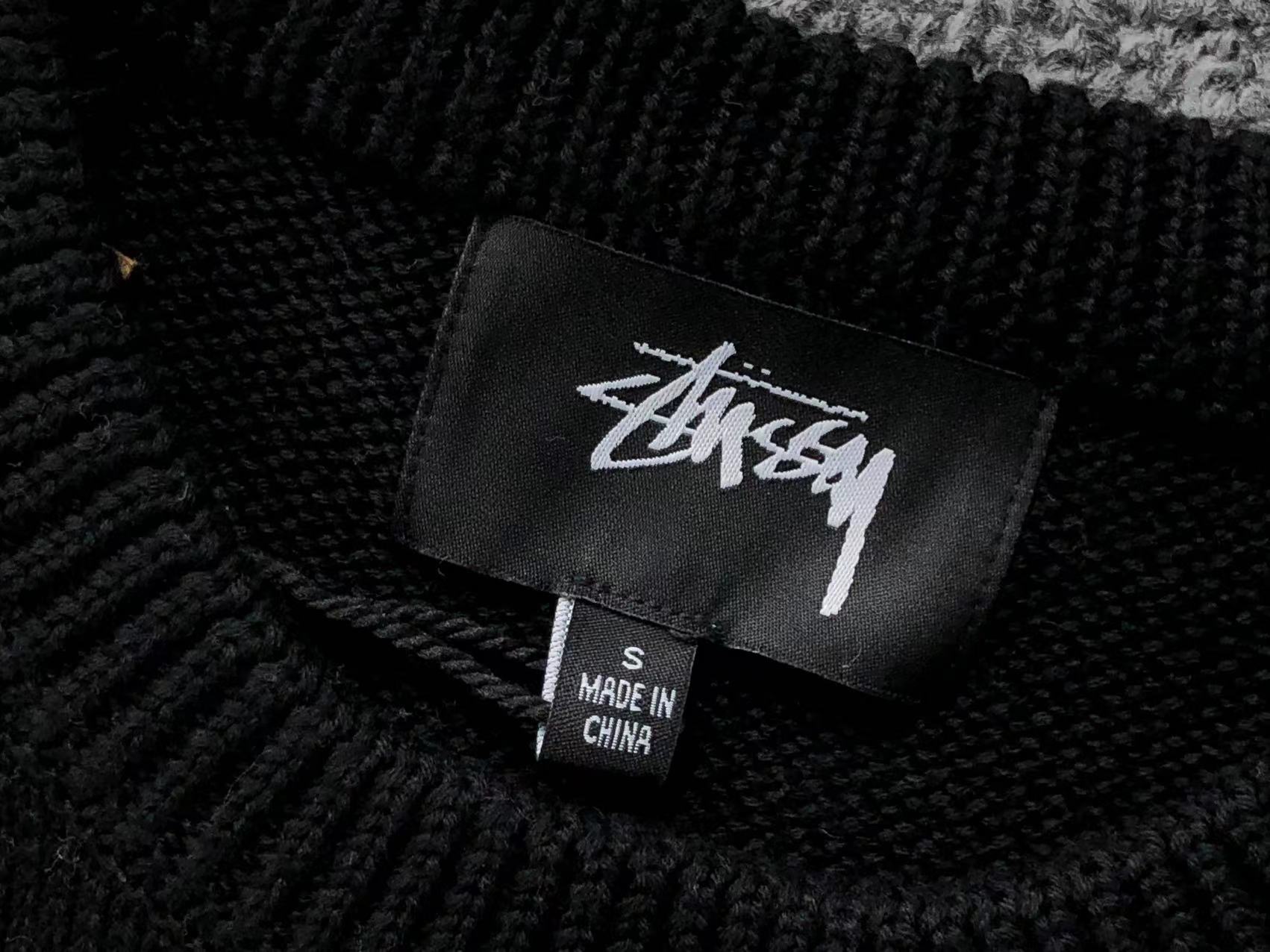 Stussy Curly S Knit Sweater Black