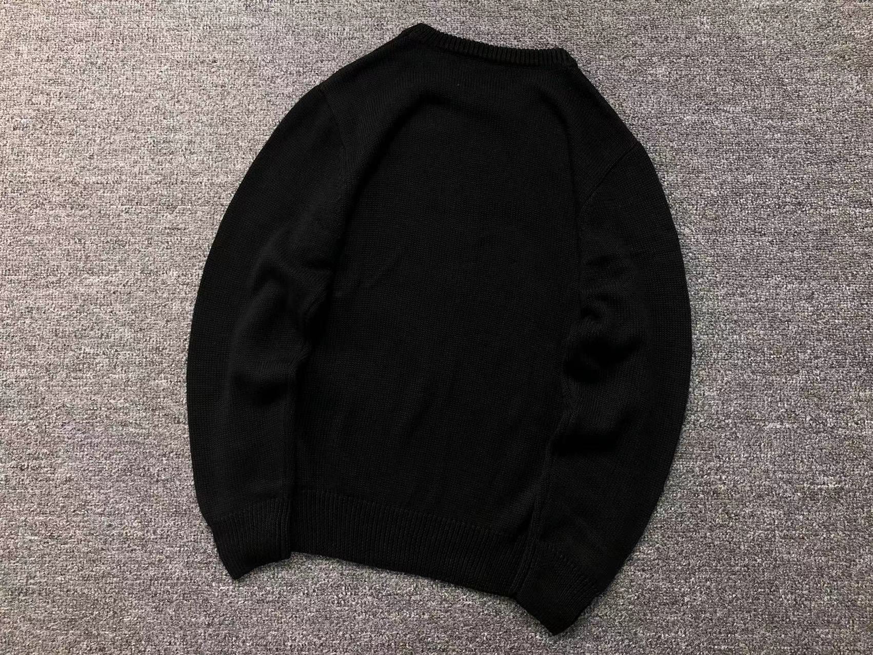 Stussy Curly S Knit Sweater Black