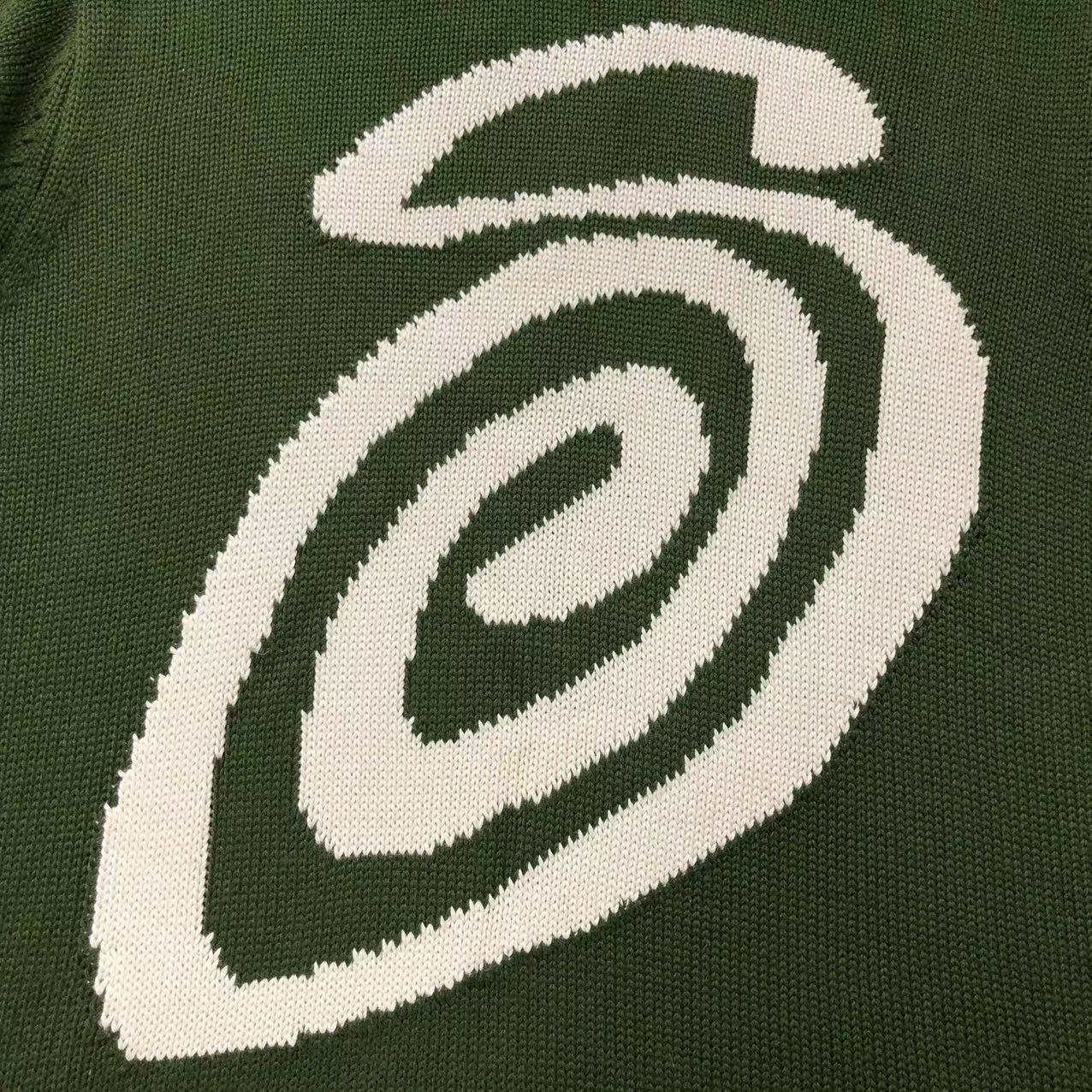 Stussy Curly S Knit Sweater Green