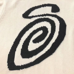 Stussy Curly S Knit Sweater Natural