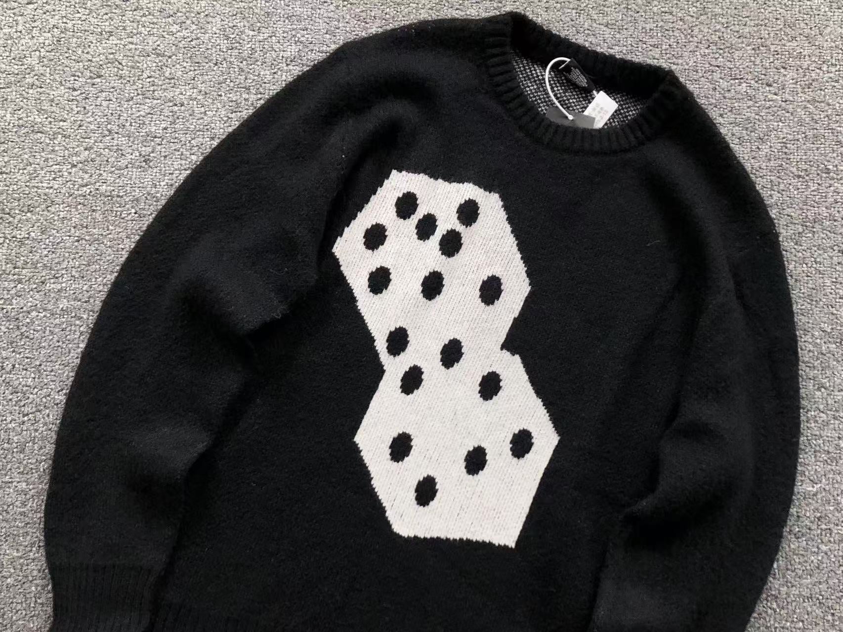 Stussy Dice Mohair Knit Sweater Black