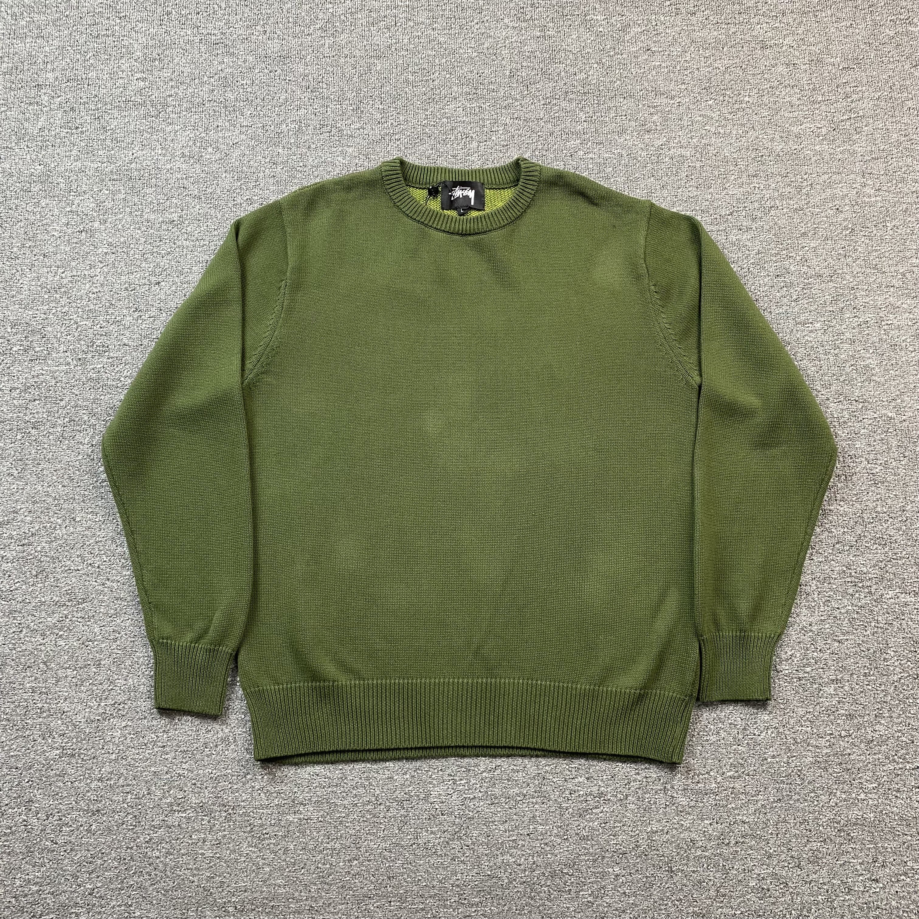Stussy Laguna Icon Sweater Dark Green