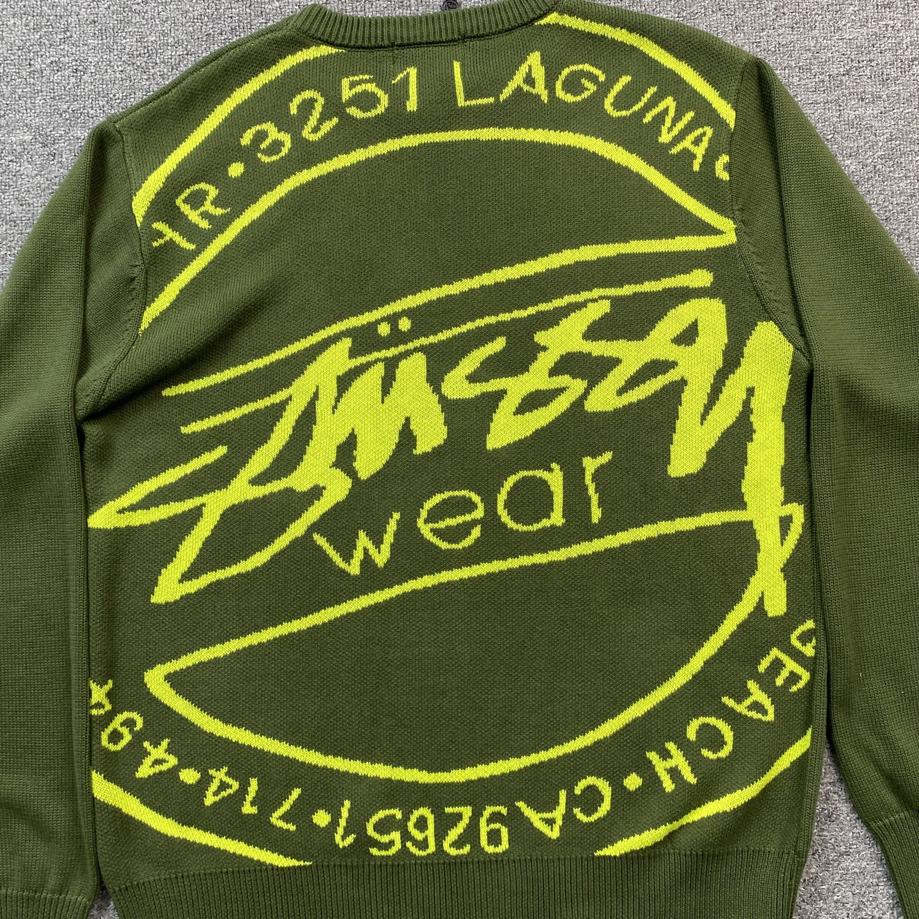 Stussy Laguna Icon Sweater Dark Green