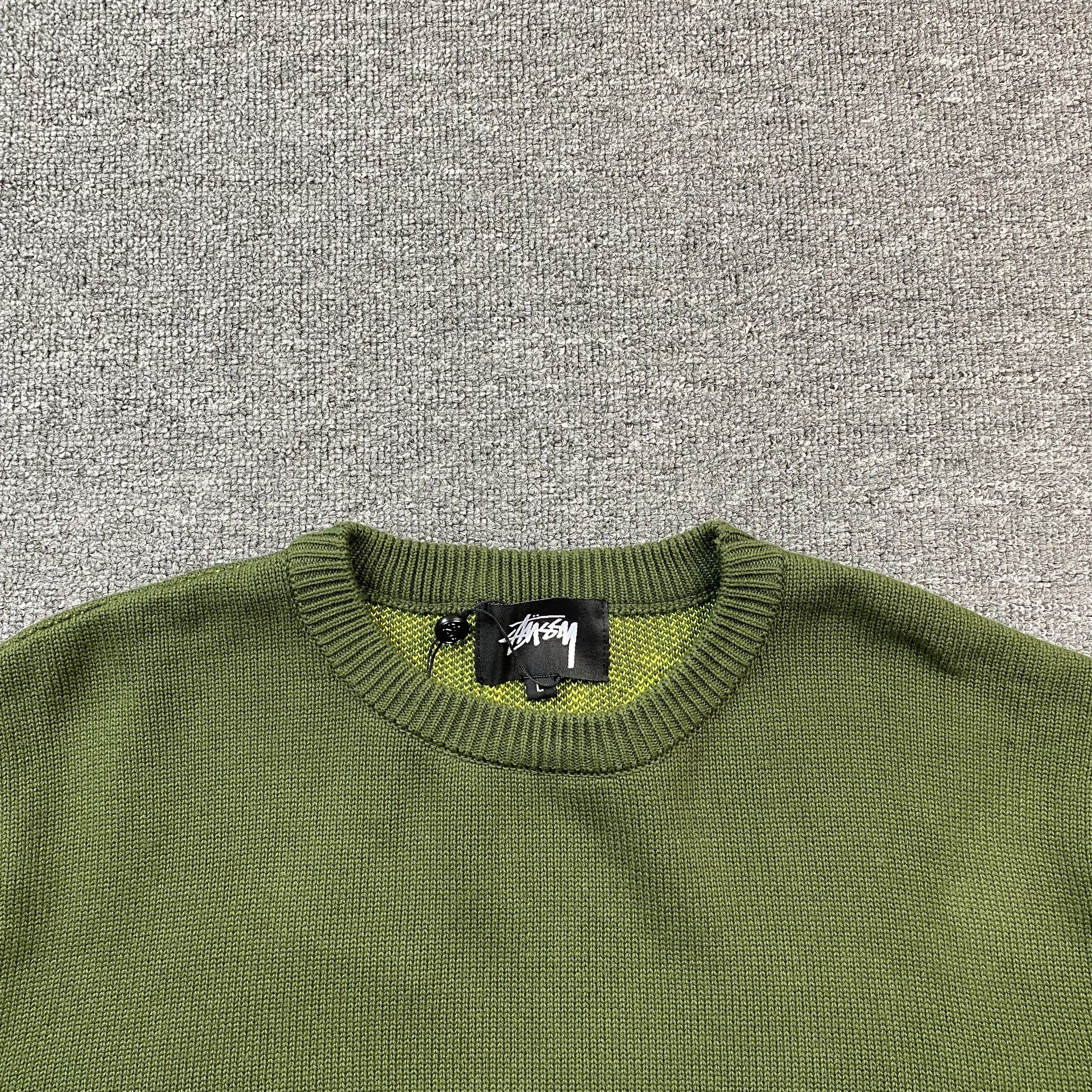 Stussy Laguna Icon Sweater Dark Green