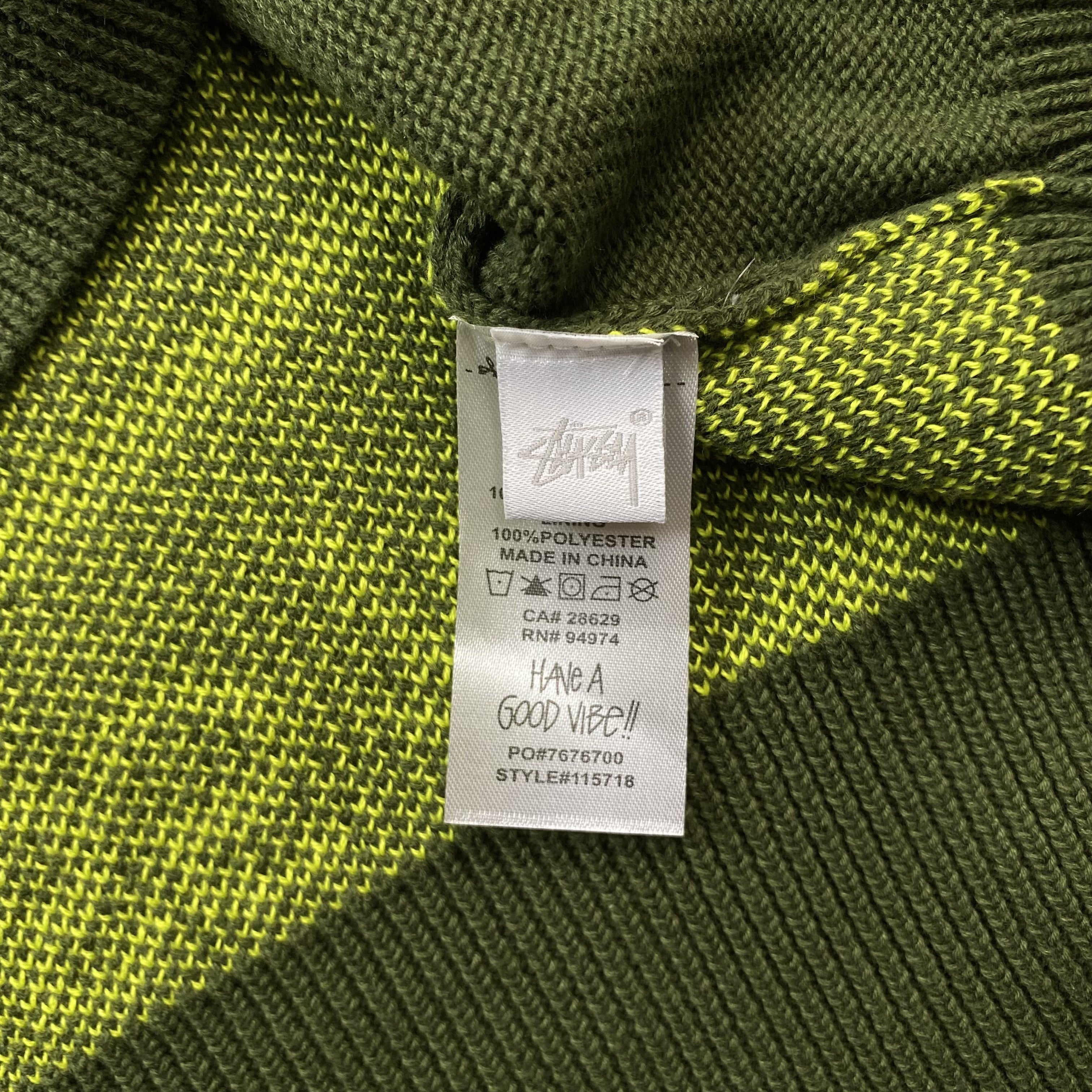 Stussy Laguna Icon Sweater Dark Green