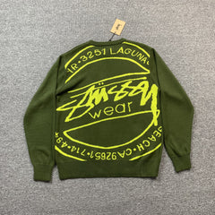 Stussy Laguna Icon Sweater Dark Green
