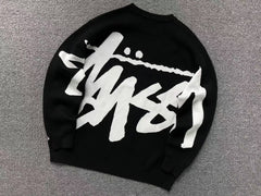 Stussy Stock Logo Knit Sweater Black