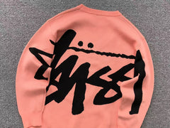 Stussy Stock Logo Knit Sweater Pink