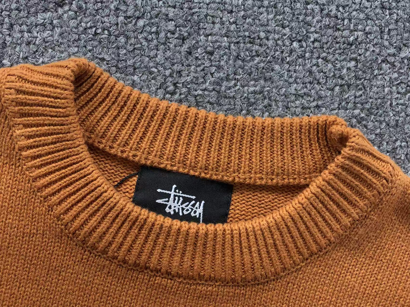 Stussy Surfman Icon Knit Sweater Brown