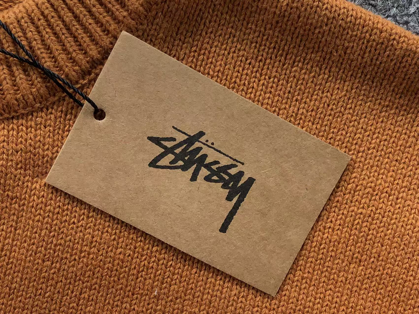 Stussy Surfman Icon Knit Sweater Brown