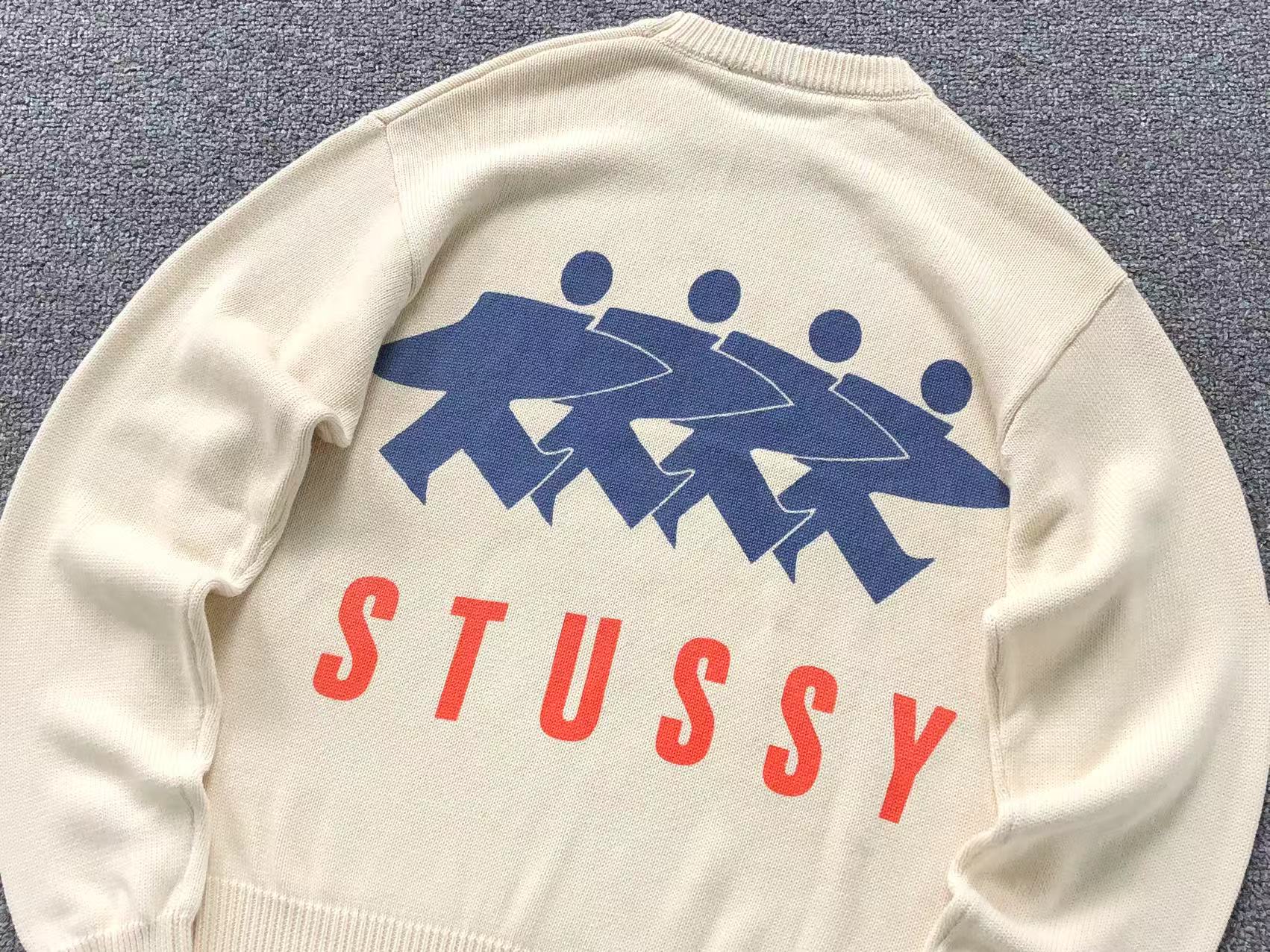 Stussy Surfman Icon Knit Sweater Ivory