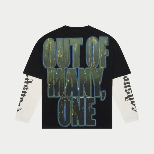 God Speed Sunset Drift Layered T-Shirt (Black)