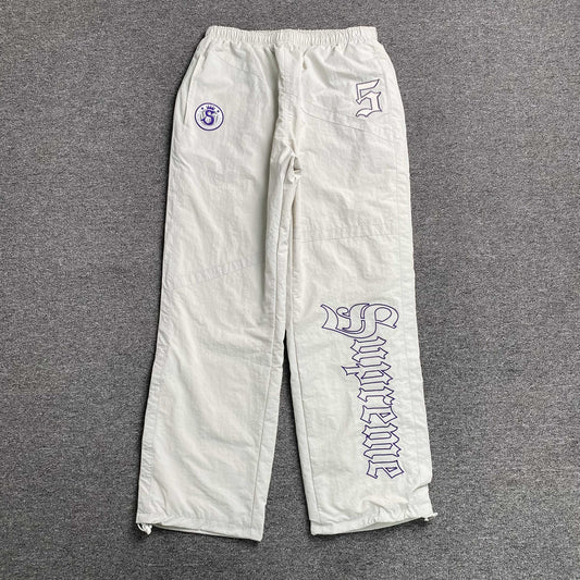 Supreme Old English Track Pants White