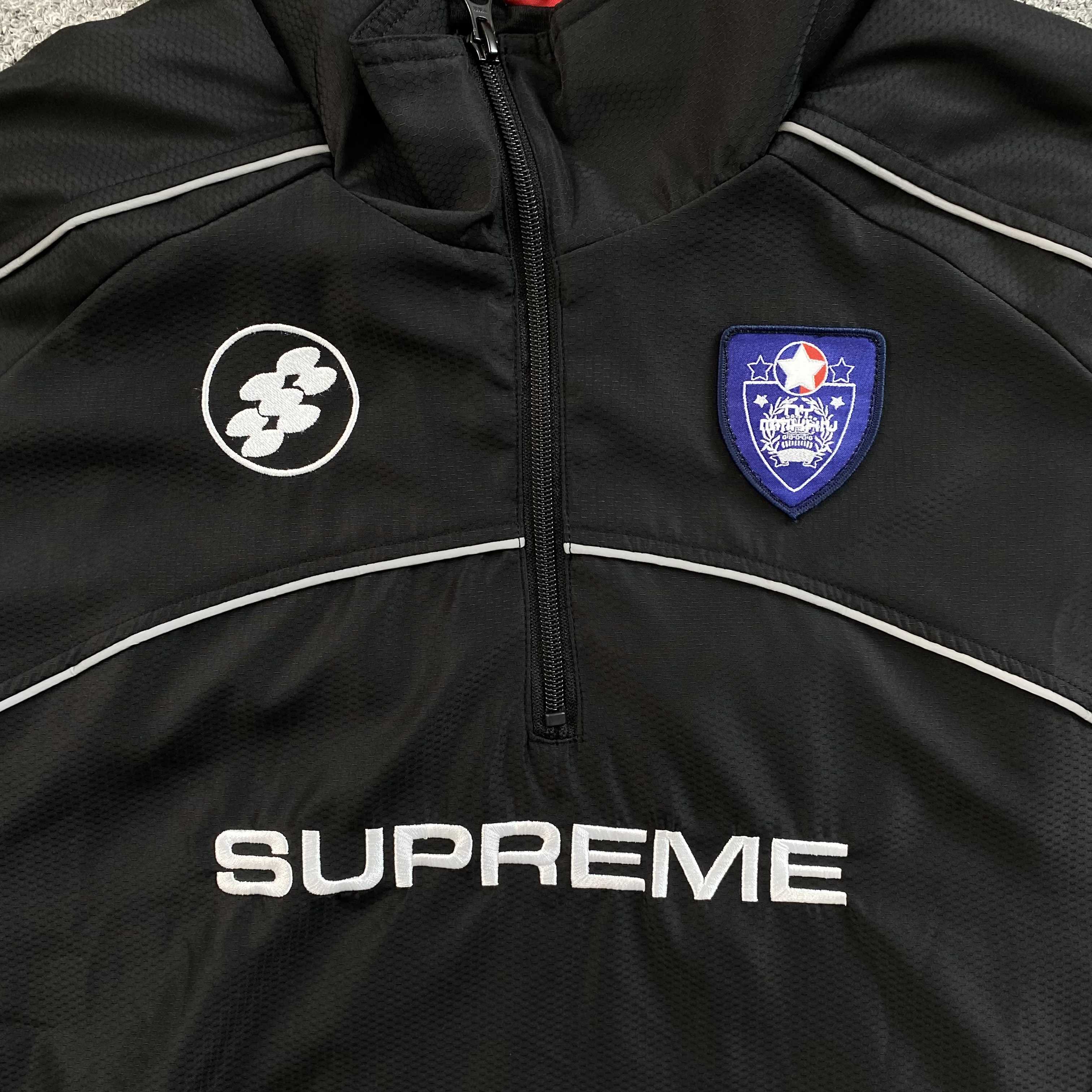 Supreme Reflective Piping Pullover Black