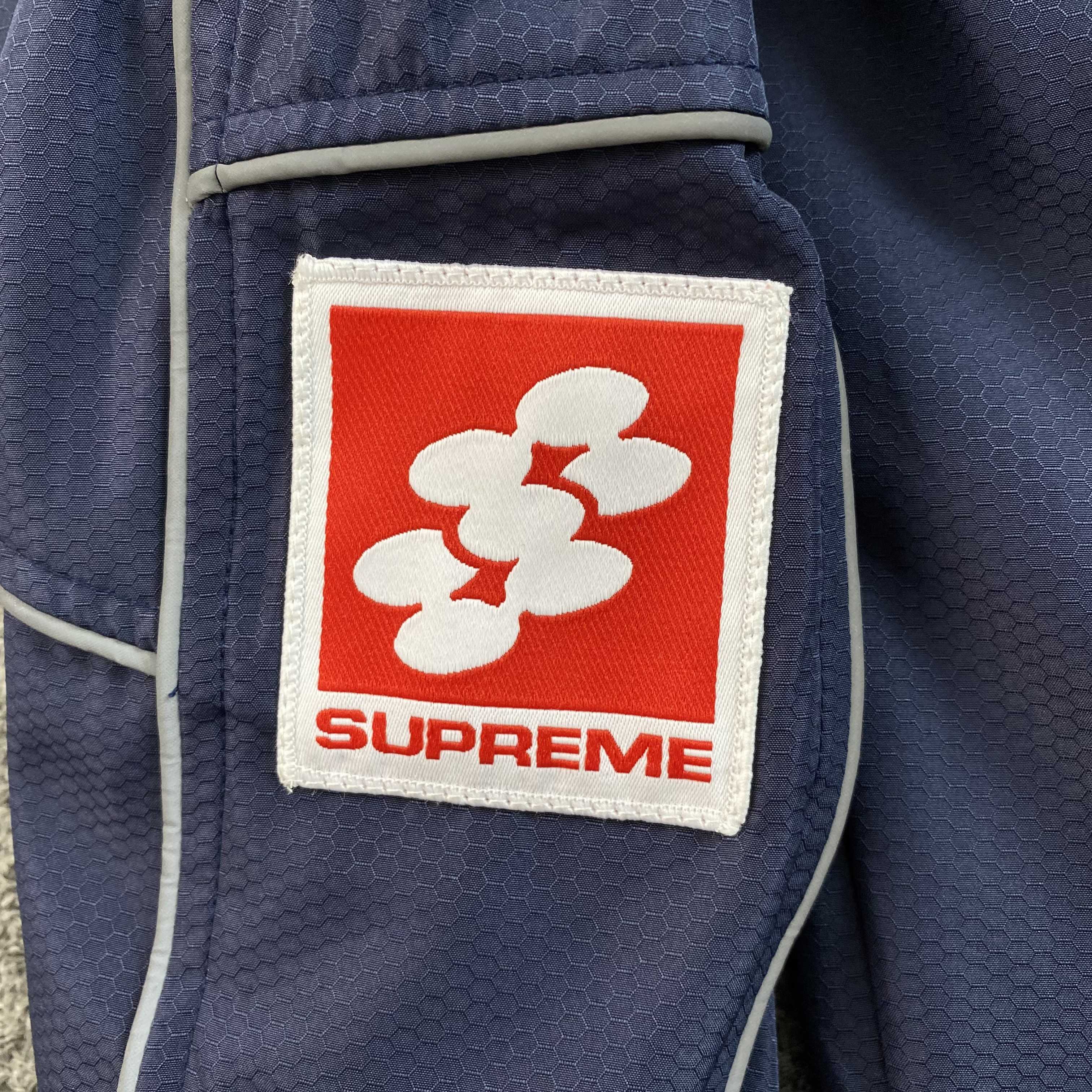 Supreme Reflective Piping Pullover Navy