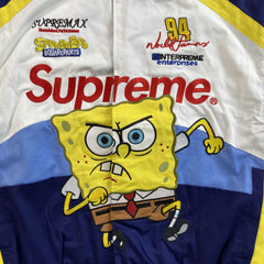 Supreme SpongeBob SquarePants Jeff Hamilton Racing Jacket White
