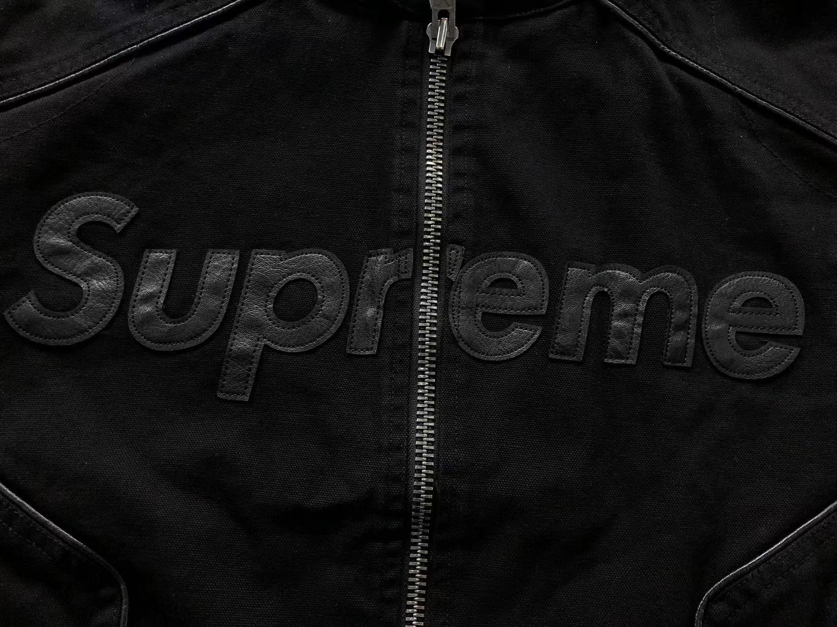 Supreme Vanson Leathers Cordura Cotton Jacket Black