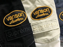 Supreme Vanson Leathers Cordura Cotton Jacket Black
