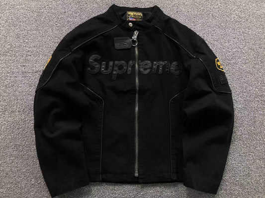 Supreme Vanson Leathers Cordura Cotton Jacket Black