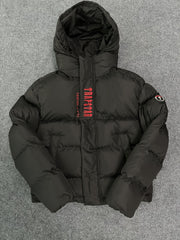 Trapstar Decoded Hooded 2.0 Puffer Jacket Black Red