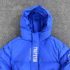 Trapstar Decoded Hooded 2.0 Puffer Jacket Dazzling Blue