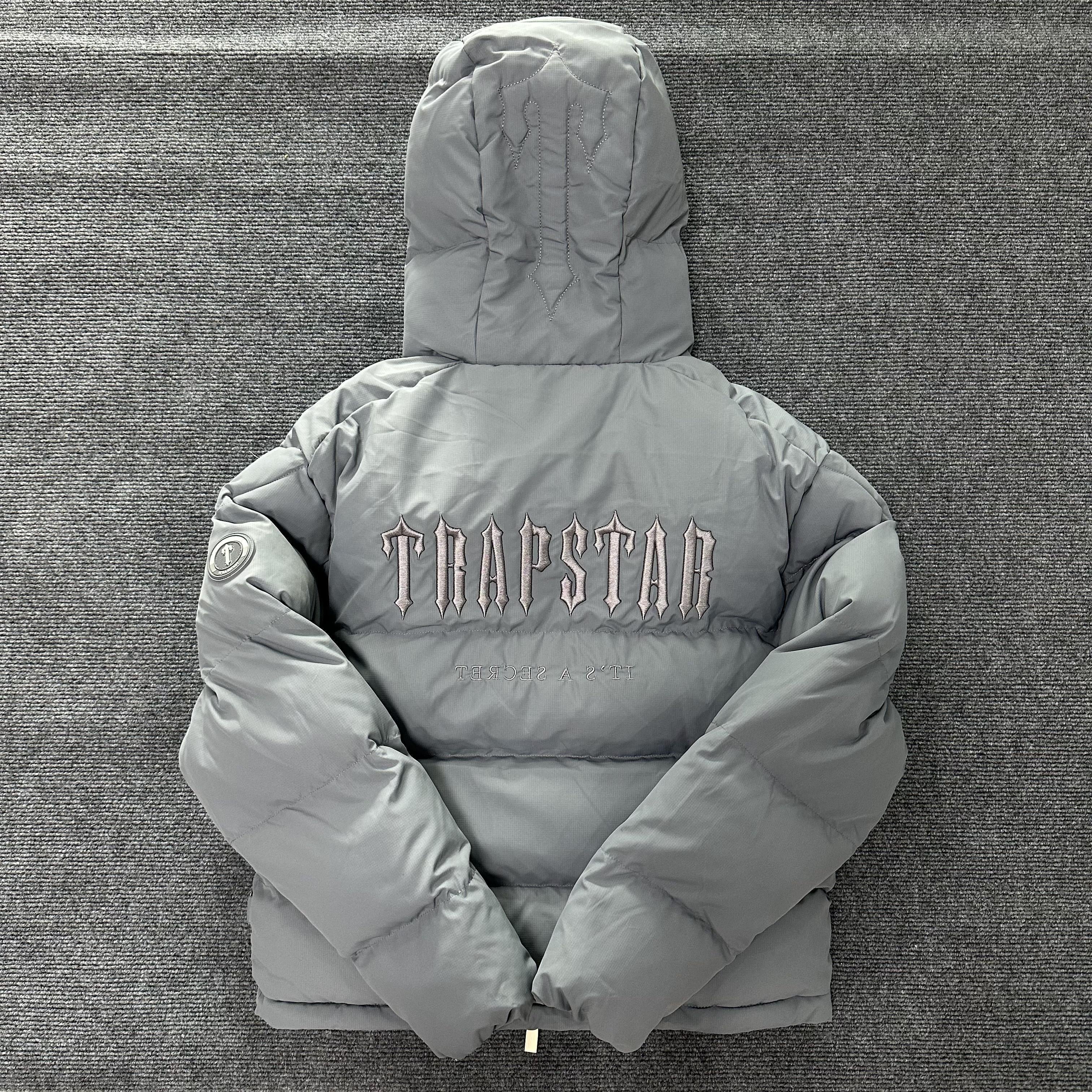 Trapstar Decoded Hooded 2.0 Puffer Jacket Grey