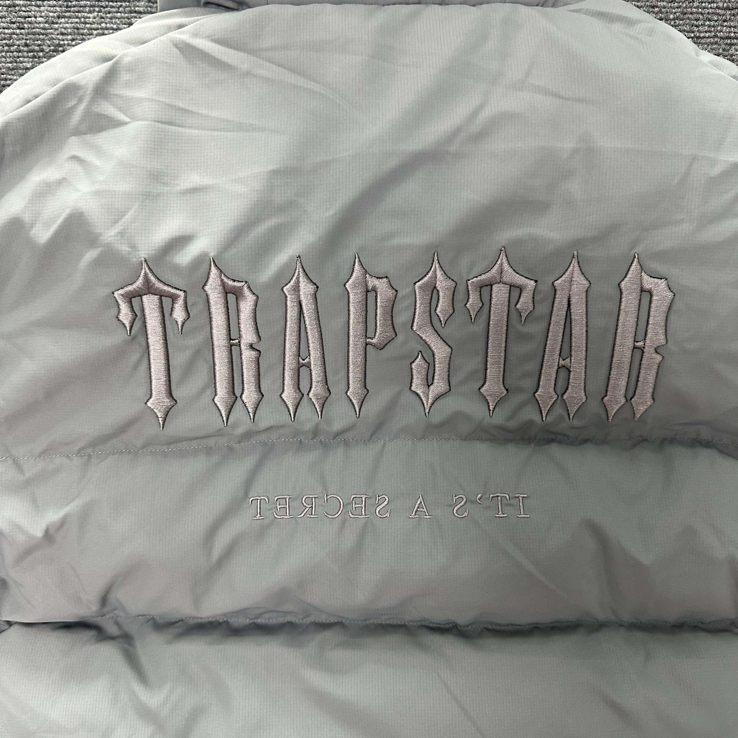 Trapstar Decoded Hooded 2.0 Puffer Jacket Grey