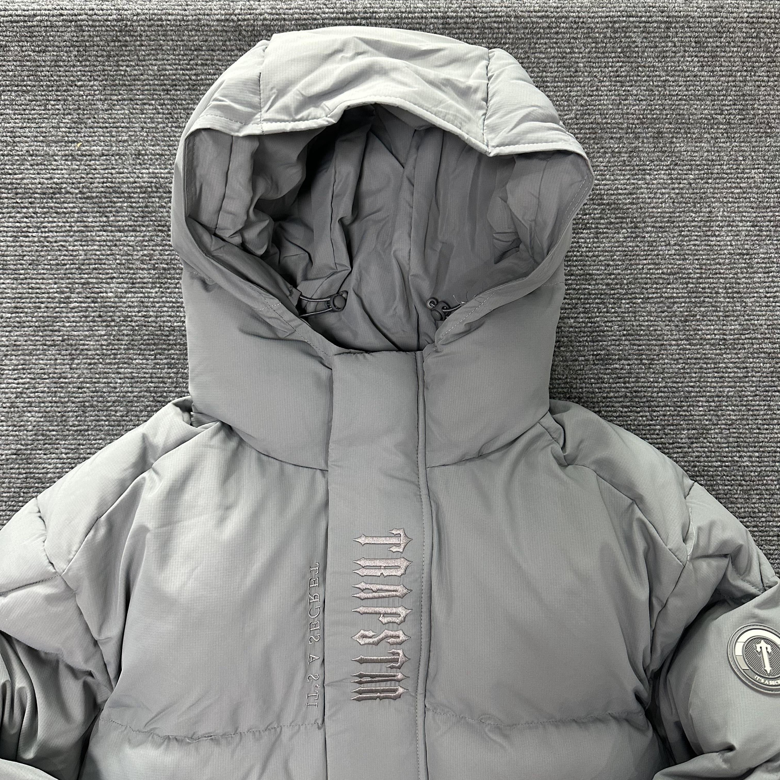 Trapstar Decoded Hooded 2.0 Puffer Jacket Grey