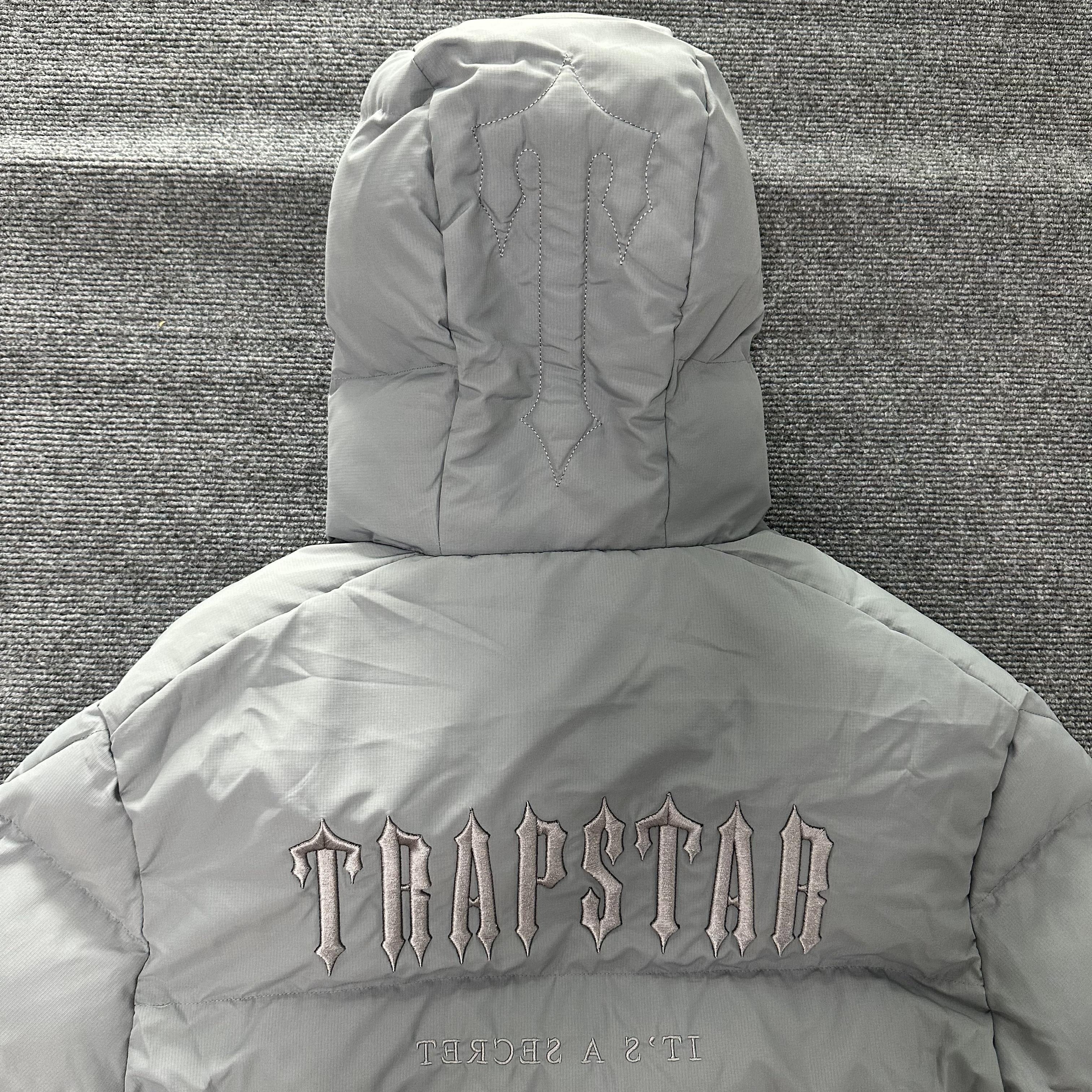 Trapstar Decoded Hooded 2.0 Puffer Jacket Grey