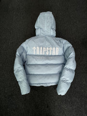 Trapstar Decoded Hooded 2.0 Puffer Jacket Ice Blue