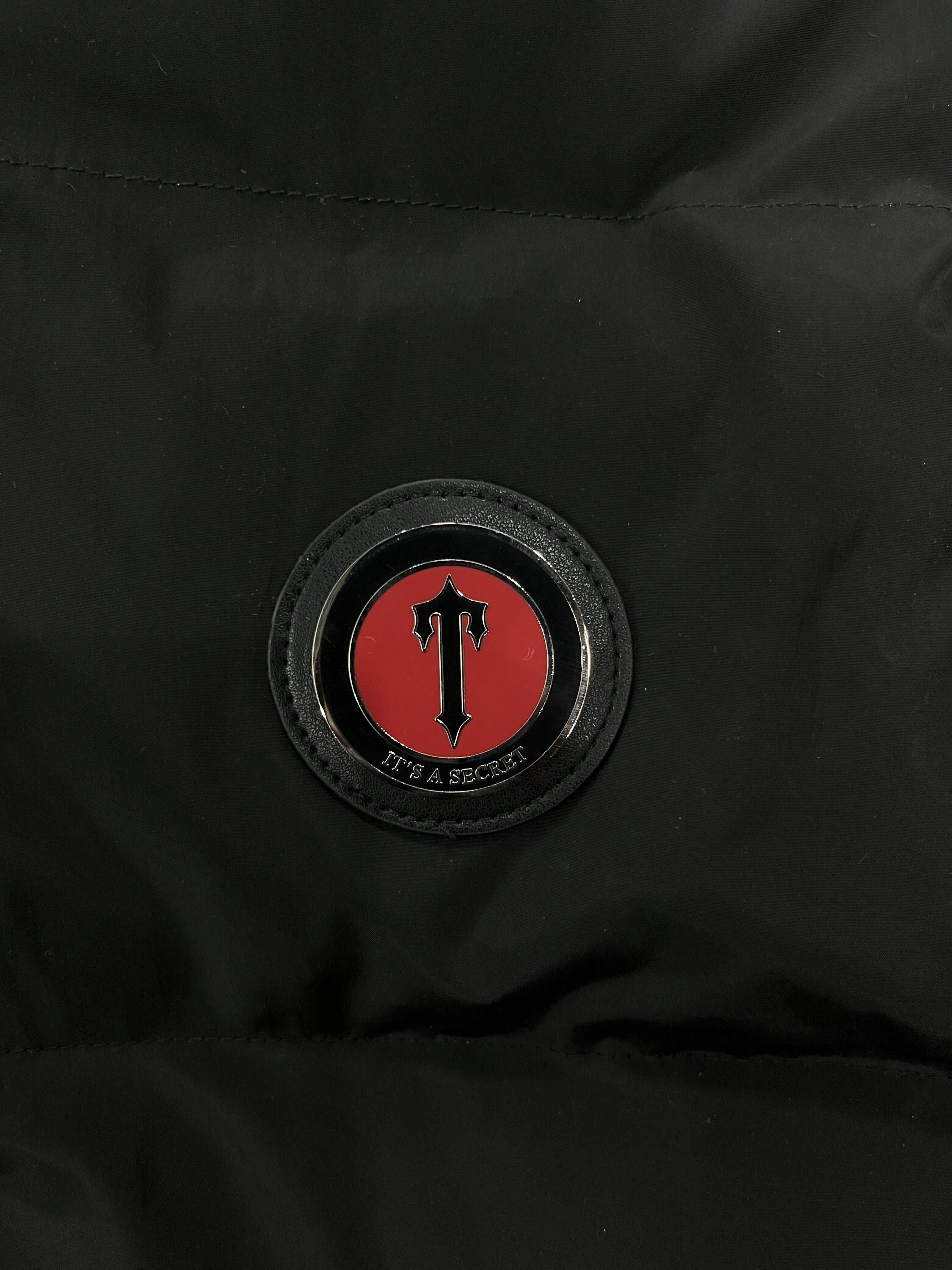 Trapstar Irongate Detachable Hooded Puffer Jacket Black Red