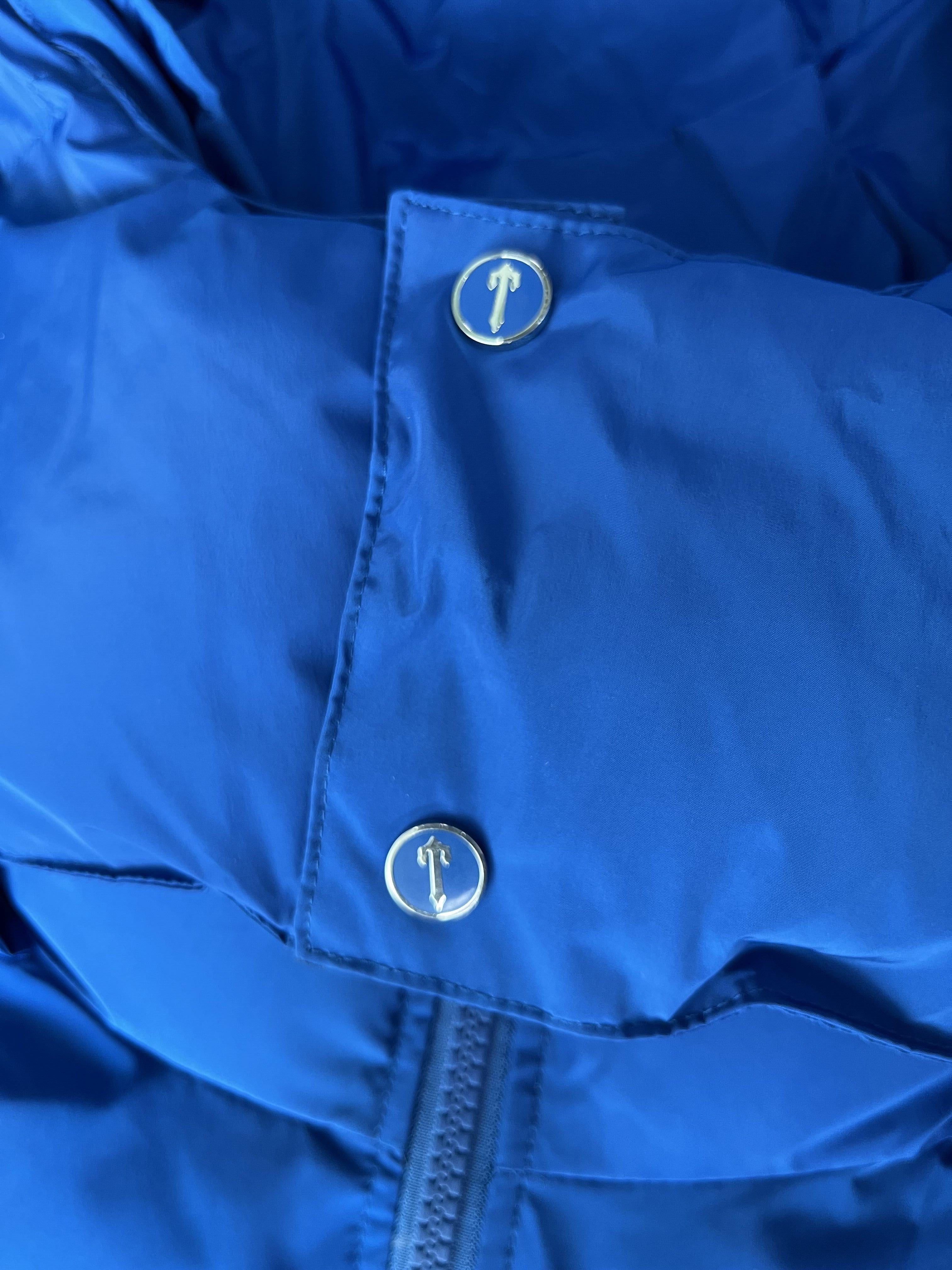 Trapstar Irongate Detachable Hooded Puffer Jacket Blue