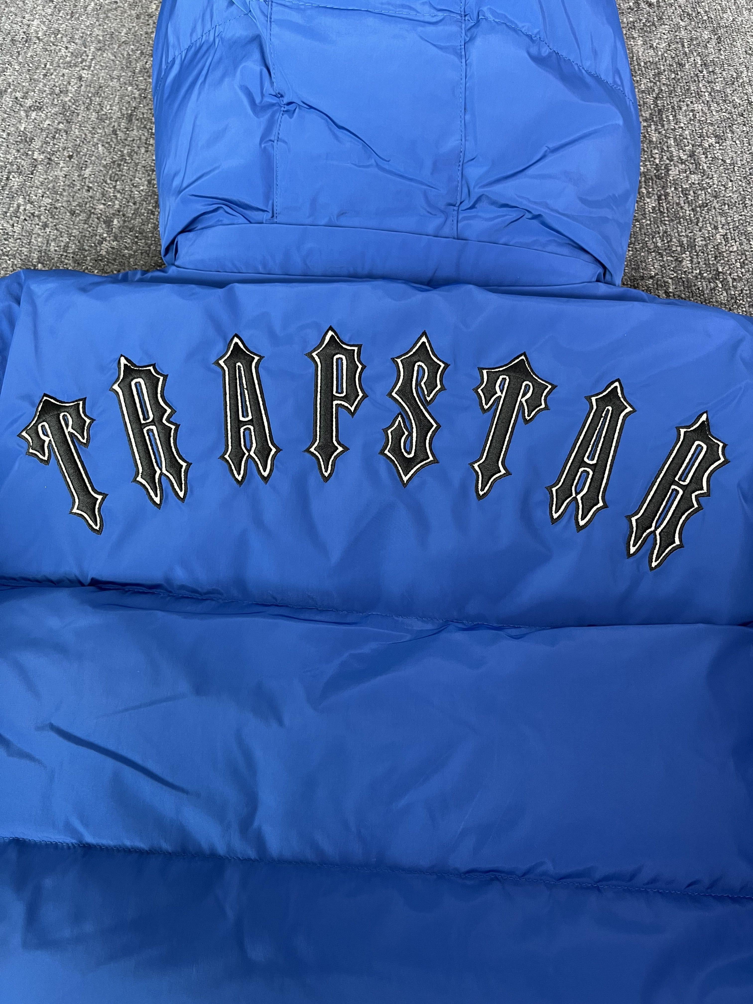 Trapstar Irongate Detachable Hooded Puffer Jacket Blue