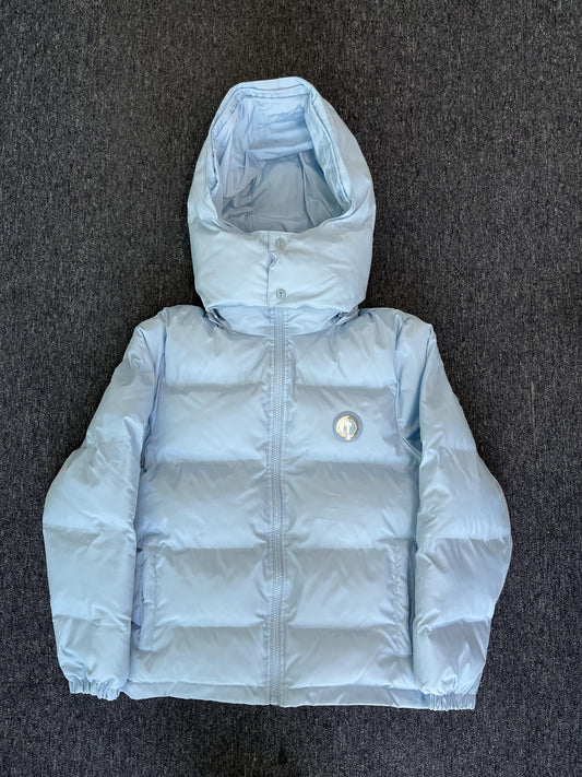 Trapstar Irongate Detachable Hooded Puffer Jacket Ice Blue