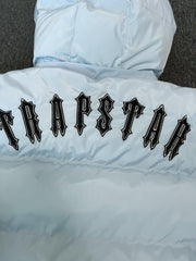 Trapstar Irongate Detachable Hooded Puffer Jacket Ice Blue