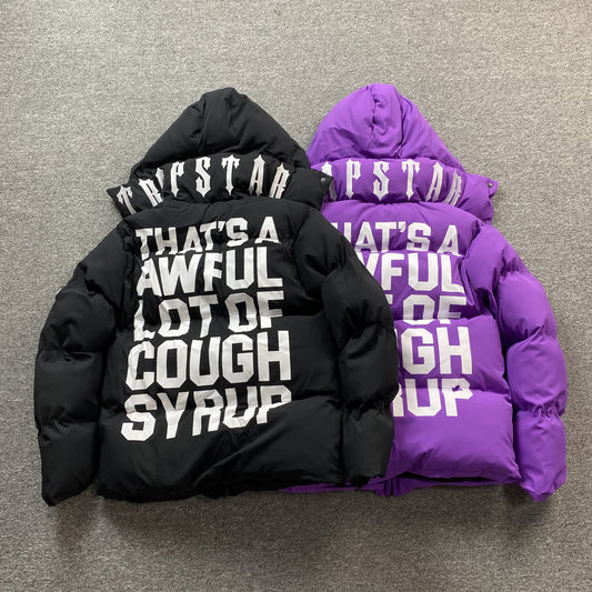 Trapstar x Awful Lot of Cough Syrup Puffer Jacket Purple