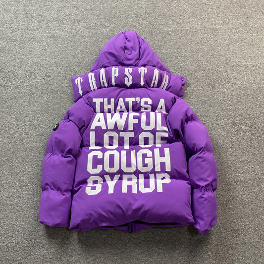 Trapstar x Awful Lot of Cough Syrup Puffer Jacket Purple